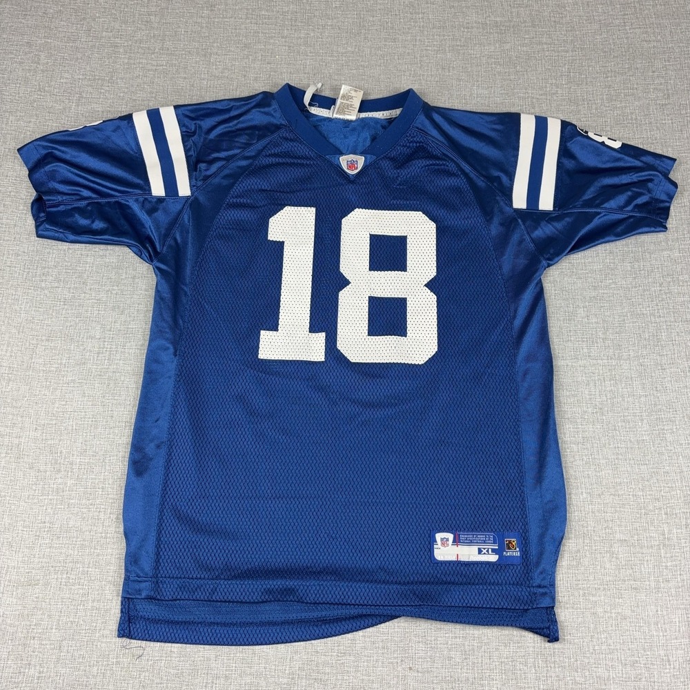 Indianapolis Colts Jersey Kids XL Blue NFL Football Peyton Manning Reebok‎